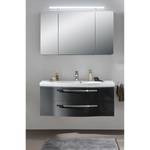 Salle de bain 4005 XI (2 élém.) Avec éclairage - Gris brillant