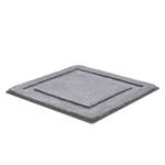 Badematte Natur Webstoff - Grau - 60 x 60 cm