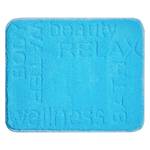 Badmat Feeling geweven stof - Azuurblauw - 50 x 60 cm