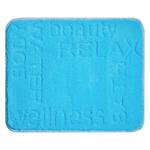 Tapis de bain Feeling Tissu - Bleu azur - 50 x 60 cm