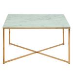 Table basse Katori II Verre / Fer - Imitation marbre blanc