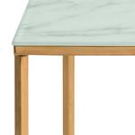 Table basse Katori II Verre / Fer - Imitation marbre blanc