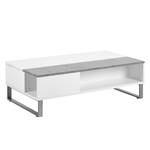 Table basse Dahlia Relevable - Blanc / Imitation béton