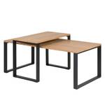 Tables basses Vacaria I (lot de 2) Imitation chêne sauvage / Noir