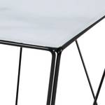 Table basse Solla Verre / Fer - Imitation marbre blanc / Noir