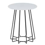 Table d'appoint Motegi Verre / Acier - Blanc / Noir