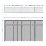 Schwebetürenschrank SKØP pure Graphit - 405 x 236 cm - 3 Türen