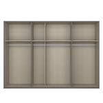 Schwebetürenschrank SKØP pure gloss Hochglanz Weiß / Graphit - 315 x 236 cm - 3 Türen