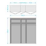 Draaideurkast SKØP pure alpinewit - Alpinewit - 225 x 236 cm