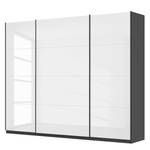 Schwebetürenschrank SKØP pure gloss Hochglanz Weiß / Graphit - 270 x 222 cm - 3 Türen