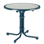 Table de jardin Boulevard IV Acier - Bleu - Diamètre : 80 cm