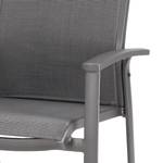 Chaise de jardin Larino I Aluminium / Tissu - Anthracite