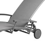 Chaise longue Larino Aluminium / Tissu - Anthracite