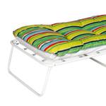 Chaise longue Wörthersee Tissu mélangé / Acier - Blanc / Multicolore