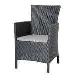 Chaise de jardin Napoli Polypropylène / Tissu - Anthracite