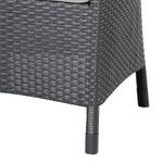 Chaise de jardin Napoli Polypropylène / Tissu - Anthracite