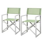 Chaises de jardin Messina (lot de 2) Aluminium / Tissu - Menthe