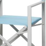 Chaises de jardin Messina (lot de 2) Aluminium / Tissu - Bleu pastel