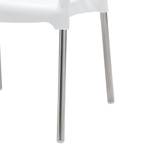 Chaises de jardin Maui (lot de 4) Aluminium / Polypropylène - Blanc