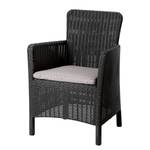 Table et chaises Venezia (13 éléments) Polypropylène / Tissu - Graphite / Gris clair