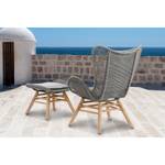 Chaise de jardin Asmara Eucalyptus massif / Polyéthylène - Gris / Marron