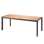 Table de jardin Paros Aluminium / Teck massif - Anthracite - Largeur : 210 cm