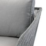 Fauteuil de jardin Samos Eucalyptus massif / Tissu - Gris / Marron