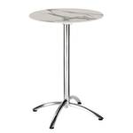 Table haute Firenze I Aluminium - Argenté / Blanc