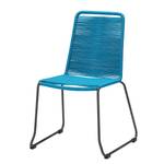 Chaise de jardin Symi Acier / Polyéthylène - Bleu pétrole