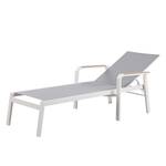 Tuinligstoel Richmond aluminium/textiel - Wit