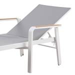 Chaise longue Richmond Aluminium / Tissu - Blanc