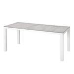 Table de jardin Houston I Aluminium / Céramique - Blanc - Largeur : 140 cm