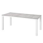 Table de jardin Houston I Aluminium / Céramique - Blanc - Largeur : 160 cm