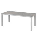Table de jardin Houston I Aluminium / Céramique - Argenté - Largeur : 160 cm