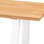 Table de jardin Campione Aluminium / Teck massif - Blanc