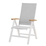 Chaise pliante Cavalese Aluminium / Tissu - Blanc