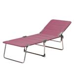 Chaise longue Young II Aluminium / Tissu - Argenté / Violet