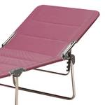 Chaise longue Young II Aluminium / Tissu - Argenté / Violet