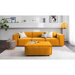 Repose-pieds KINX rectangulaire Velours - Velours Shyla: Jaune moutarde