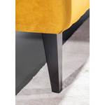 Banquette Esquina (2 places) Velours / Pin massif - Jaune curry