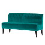 Banquette Esquina (2 places) Velours / Pin massif - Turquoise