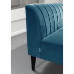 Banquette Esquina (2 places) Velours / Pin massif - Turquoise