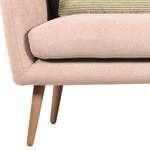 Küchensofa Kenden (2-Sitzer) Flachgewebe / Buche massiv - Rosa