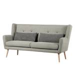 Küchensofa Kenden (2-Sitzer) Flachgewebe / Buche massiv - Grau