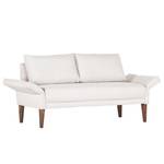 Küchensofa Kempsey (3-Sitzer) Flachgewebe / Buche massiv - Creme