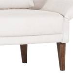 Küchensofa Kempsey (3-Sitzer) Flachgewebe / Buche massiv - Creme