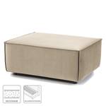 Gestoffeerde hocker KINX rechthoekig Fluweel - Velours Shyla: Beige