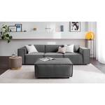 Repose-pieds KINX rectangulaire Velours - Velours Shyla: Gris