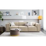 3 places Canapé KINX Velours - Velours Shyla: Beige