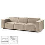 3 places Canapé KINX Velours - Velours Shyla: Beige